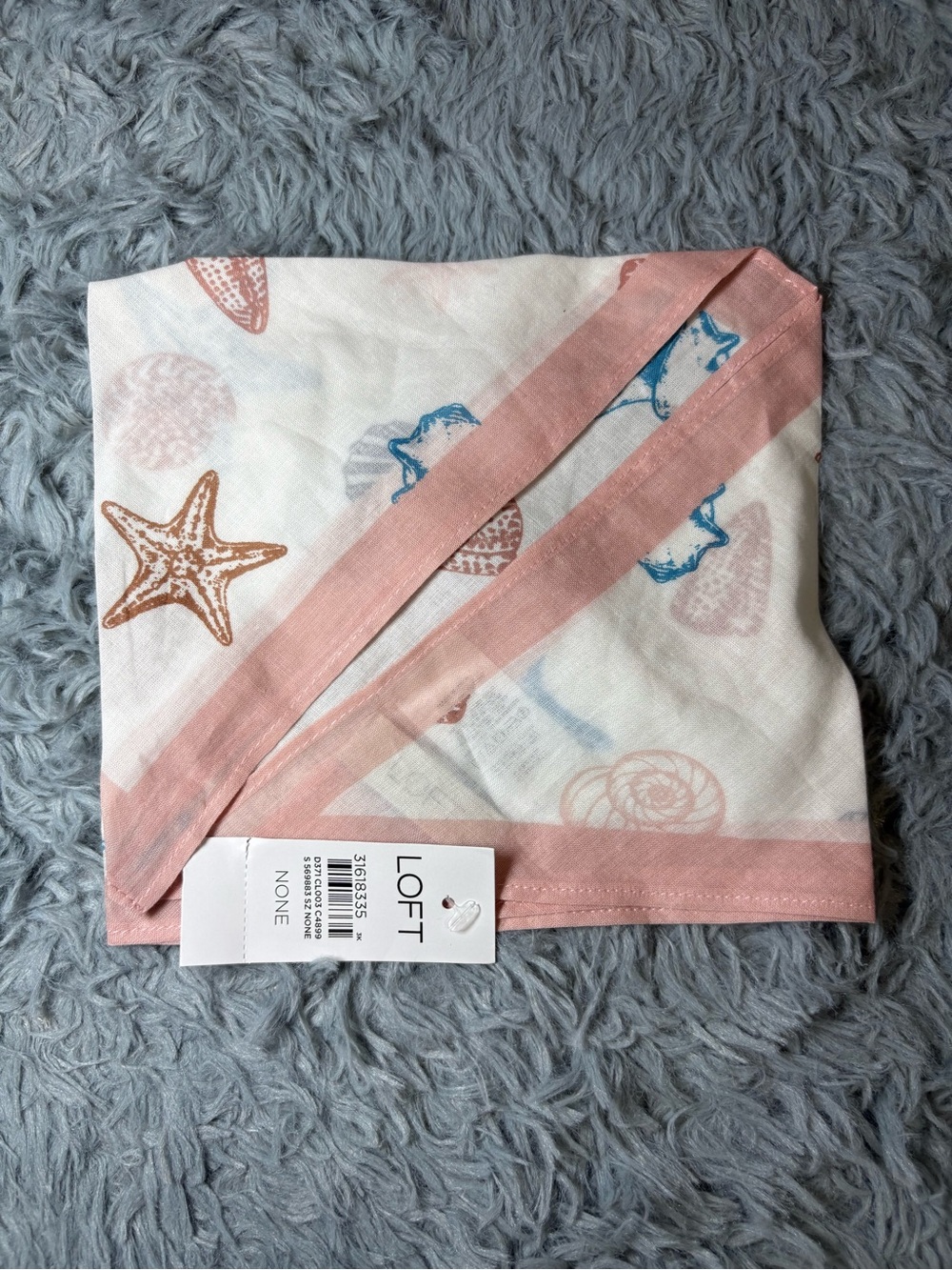 LOFT Pink Shell-Print SScarf
